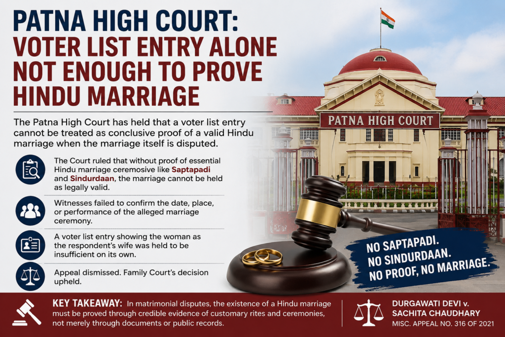 Patna High Court Marriage Proof